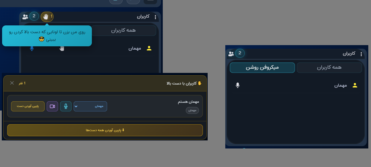 پنل کاربران